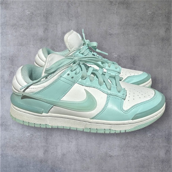 Nike Women's blue & white Dunk Low Twist Jade Ice size 8.5 - Picture 7 of 15